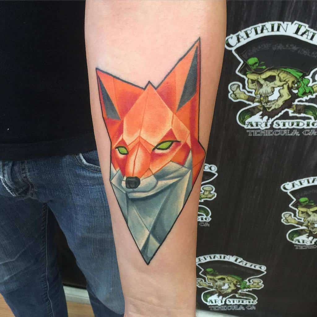 狐狸纹身图案,九尾狐狸纹身图片,九尾狐手稿作品,最好的狐狸纹身刺青